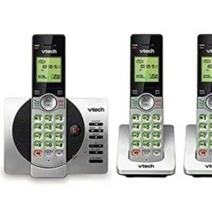 NEW VTech DECT 6.0 Four Handset Cordless Phones Green Backlit Keys